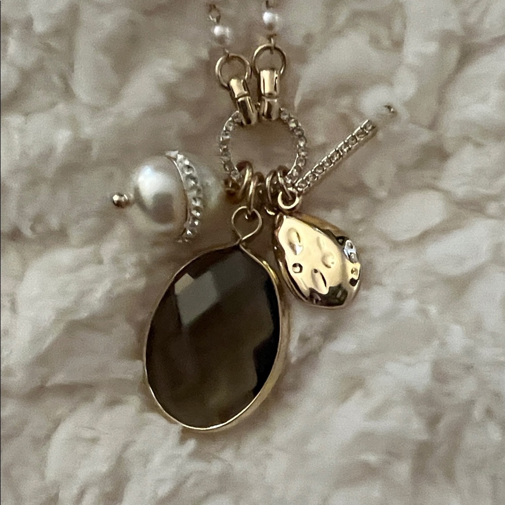 Long Gold  Pendant Necklace